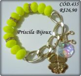 Pulseira com pingentes (neon) !!!